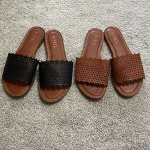 Black and Tan Sandals. Purchased from Macy’s. Worn once